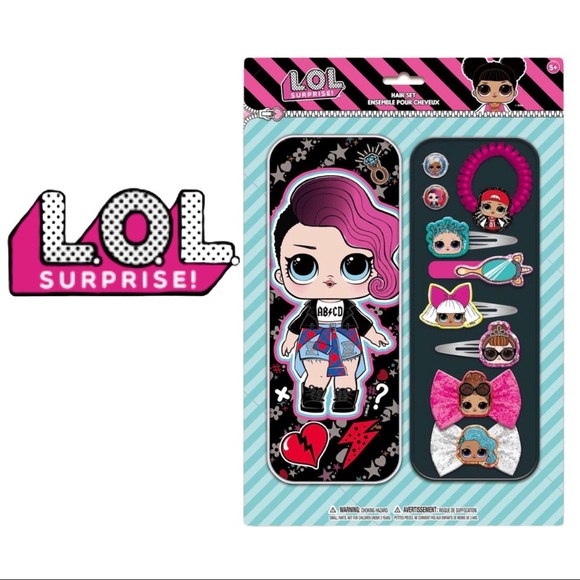 New Townley Girl LOL Surprise Hair Accessories & Tin Case - Picture 1 of 9
